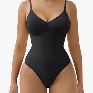 ShaperX Black One-Piece Bodysuit